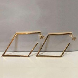 Jewelry - 18K Gold Stainless Steel Geometric Hoop Earrings Jewelry - 18K Gold Stainless Steel Geometric Hoop Earrings